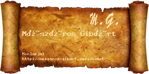 Mészáros Gibárt névjegykártya