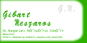 gibart meszaros business card
